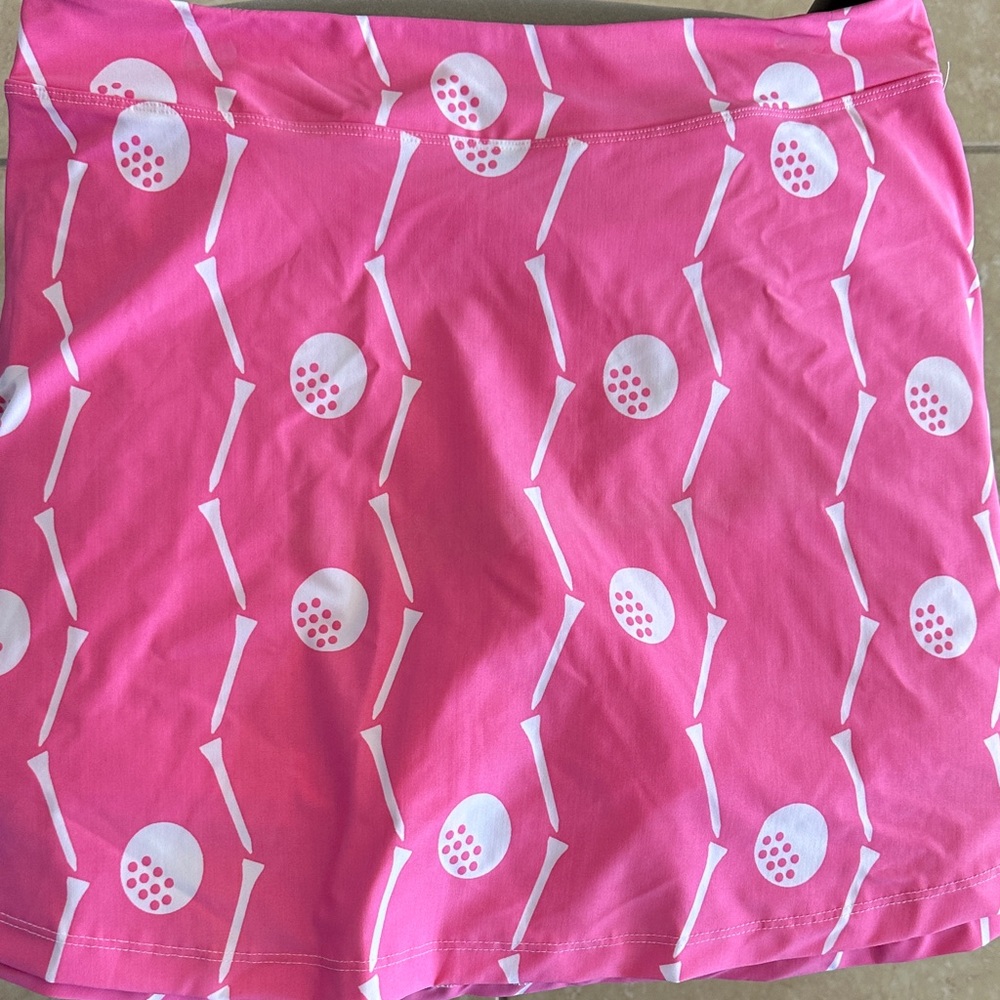 Chic Pink Patterned Mini Skirt